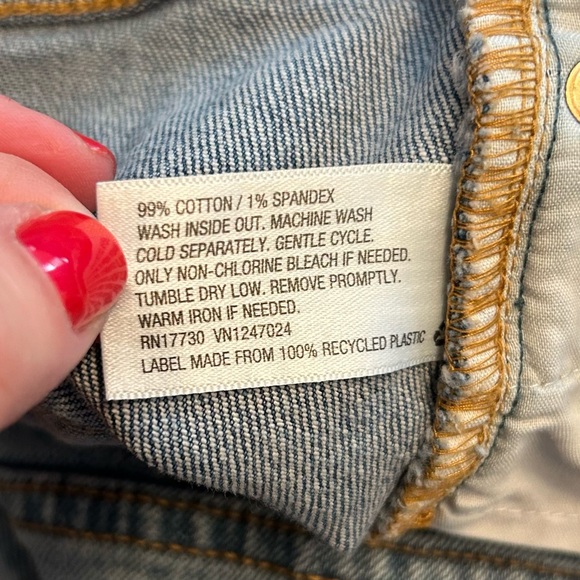 Target Wild Fable Button Front Knee Length Distressed Denim Jean Skirt Women 6 - Picture 9 of 9